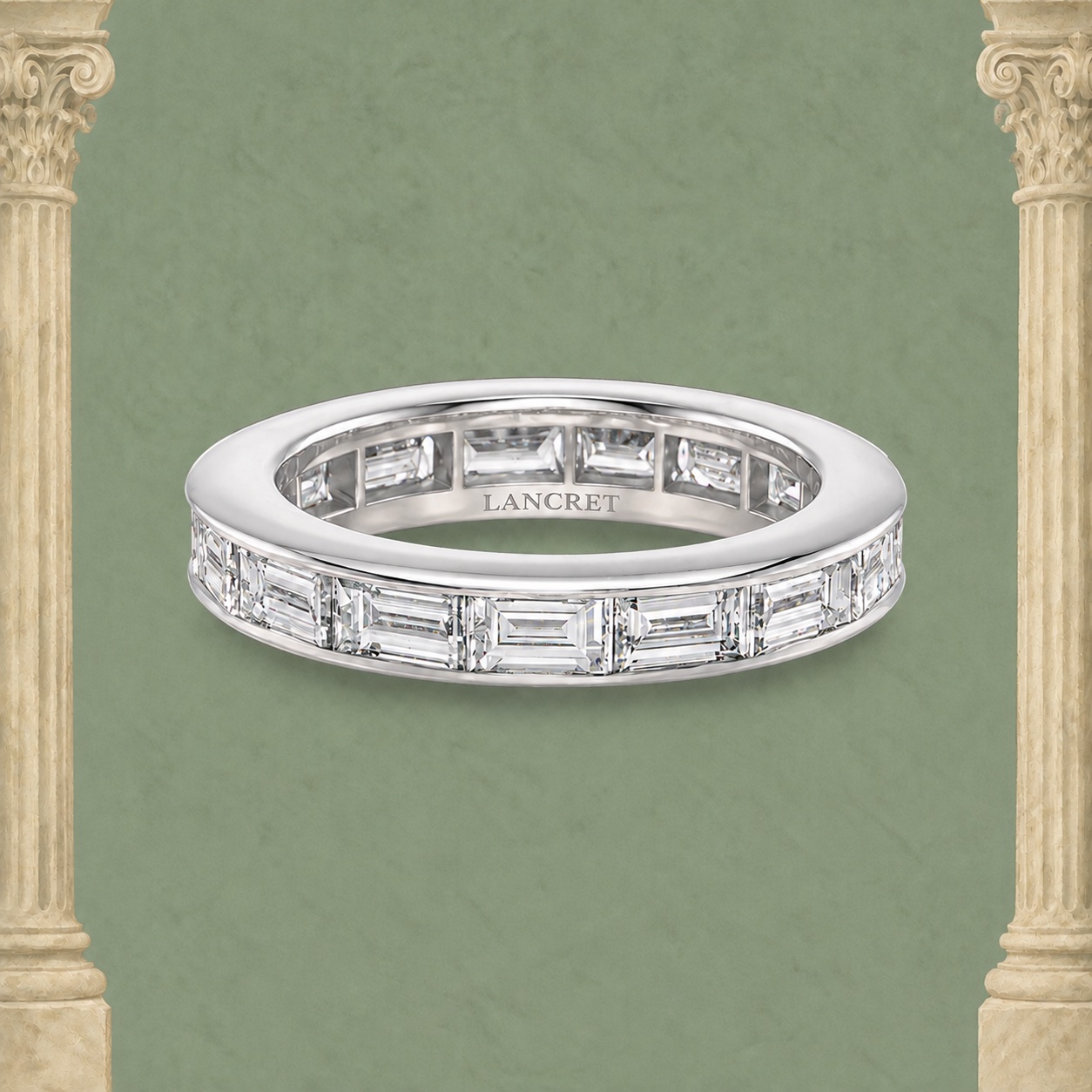 Channel-Set Baguette Band — Jewellery detail