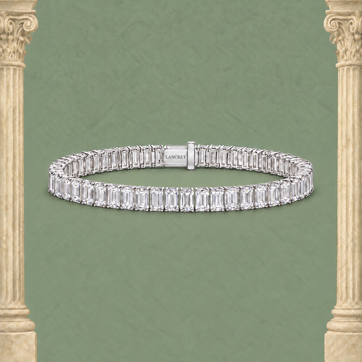 Step-Cut Diamond Bracelet — Jewellery detail