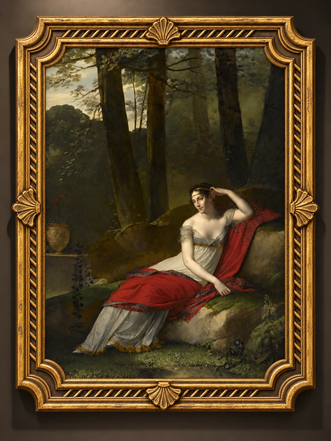 Joséphine Acrostic Bracelet — Pierre-Paul Prud’hon · L’impératrice Joséphine · Catalogue date 1805 in an antique gold shell frame